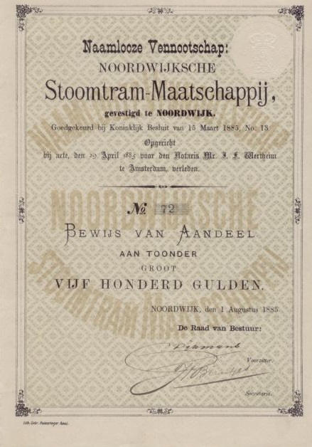 noordwijksche-stoomtram-mij-aandeel-1885